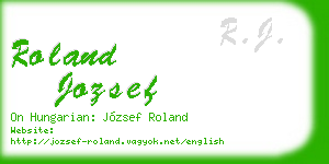 roland jozsef business card