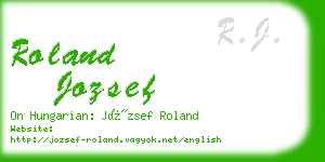 roland jozsef business card